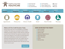 Tablet Screenshot of northcountryhealthcare.org